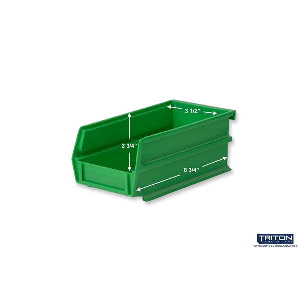 0.301-Gal. Small Bin System in Green (24-Bins) and 2- Wall Mount Rails
