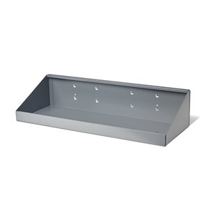 18 In. W x 6-1/2 In. Deep Gray Epoxy Powder Coated Steel Shelf for LocBoard