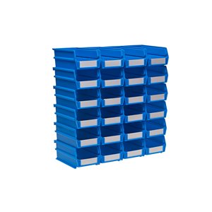 Triton Products LocBin 4.13-in W x 3-in H Blue Polypropylene Pegboard Baskets - 24-Piece
