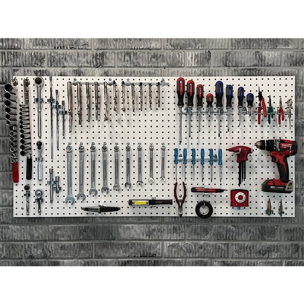 Triton Products DuraBoard 24-in W x 48-in H White Polypropylene Pegboards - 4-Piece