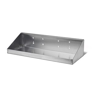 Triton Products LocBoard 18-in W x 6.5-in D Stainless Steel Pegboard Shelf