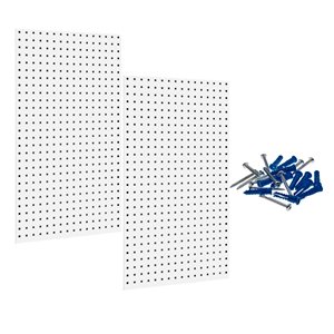 Triton Products LocBoard 24-in W x 42.5-in H White Steel Pegboards - 2-Piece