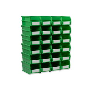 Triton Products LocBin 4.13-in W x 3-in H Green Polypropylene Pegboard Baskets - 24-Piece