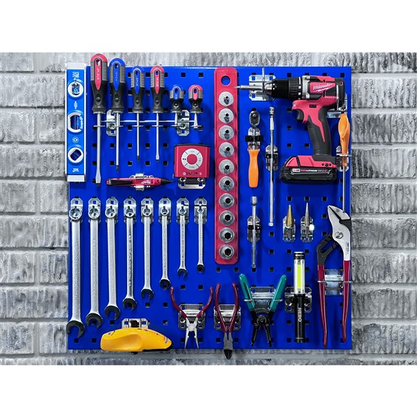 Triton Products LocBoard 24-in W x 24-in H Blue Steel Pegboards - 2-Piece