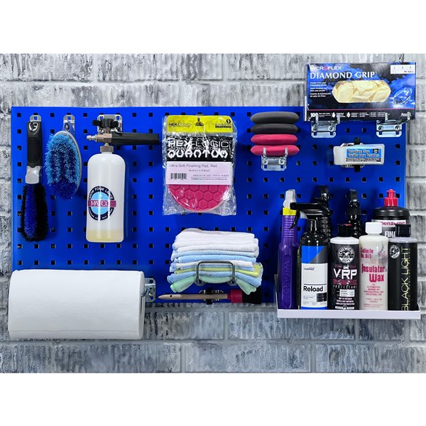 Triton Products LocBoard 18-in W x 36-in H Blue Steel Pegboard Kit - 19-Piece