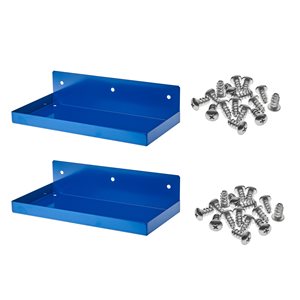 Triton Products DuraHook 12-in W x 6-in D Blue Epoxy-Coated Steel Pegboard Shelves - 2-Piece