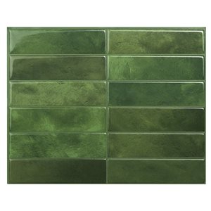 Smart Tiles Morocco Sefrou 4-piece 11-in x 9.25-in Green Peel and Stick Vinyl Tile