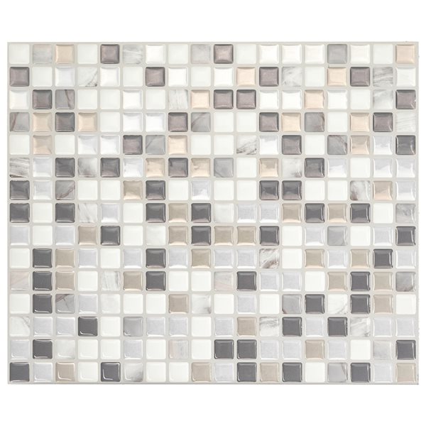 Tuiles autocollantes Minimo Noche de 10 po x 10 po multicolores par Smart Tiles, paquet de 4