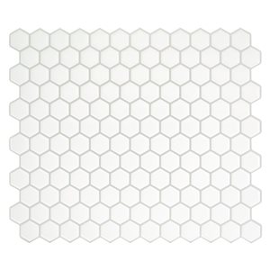 Smart Tiles Hexago 4-piece 10-in x 10-in White Peel and Stick Vinyl Tile