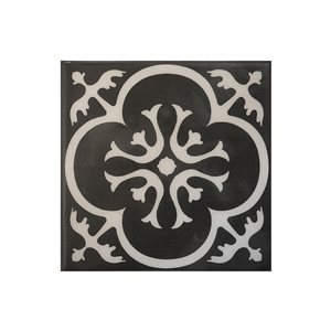 Smart Tiles Vintage Giron Nera 4-piece 7-3/4-in x 9-in Black/Grey Peel and Stick Vinyl Tile