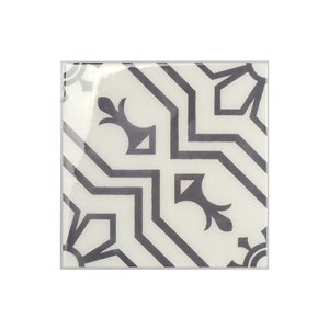 Smart Tiles Vazzini Blanco 4-piece 7-3/4-in x 9-in White/Grey Peel and Stick Vinyl Tile