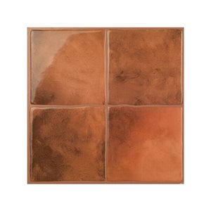 Smart Tiles Zellige Safi 4-piece 9-in x 9-in Orange Peel and Stick Vinyl Tile