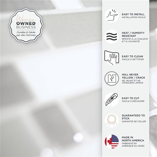 The Smart Tiles Smart Tiles Crescendo Agati 9.73 in. X 9.36 in