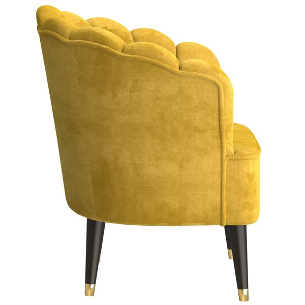 Mustard velvet accent discount chair