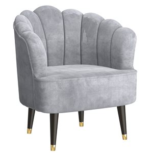 !nspire Modern Grey Velvet Accent Chair
