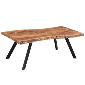 !nspire Rustic Industrial Solid Wood Coffee Table in Natural