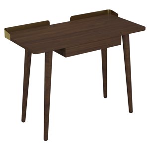 !nspire 20-in Rustic Modern Solid Wood Writing Desk in Brown/Tan