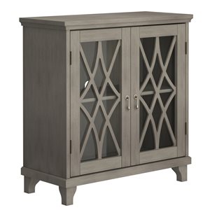 WHI 13-in Composite Curio Cabinet in Grey