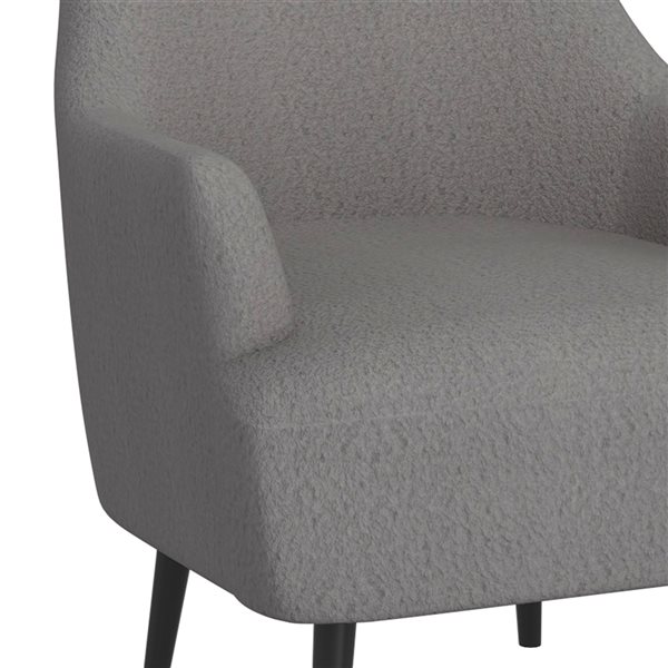 !nspire Modern Grey Polyester Accent Chair