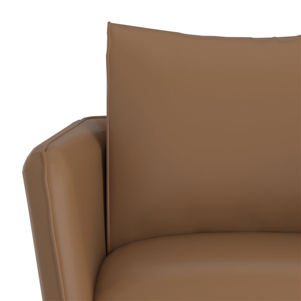 !nspire Modern Saddle Faux Leather Accent Chair