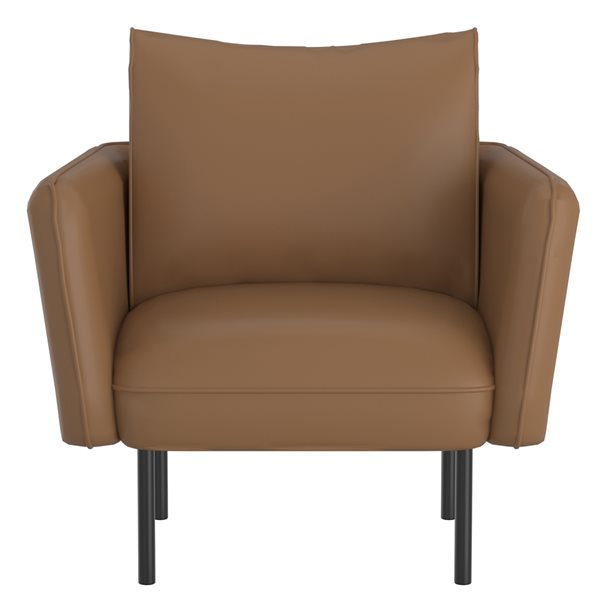 !nspire Modern Saddle Faux Leather Accent Chair