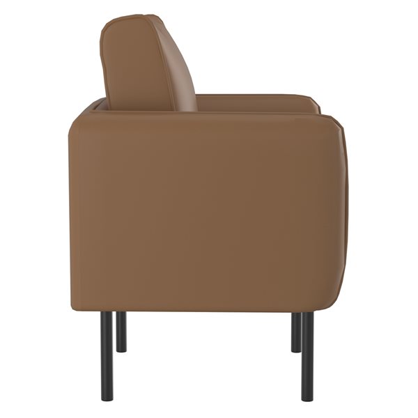 !nspire Modern Saddle Faux Leather Accent Chair