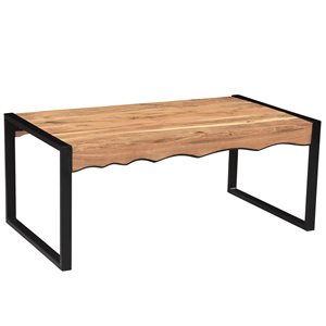 !nspire Rustic Solid Wood and Iron Coffee Table in Natural