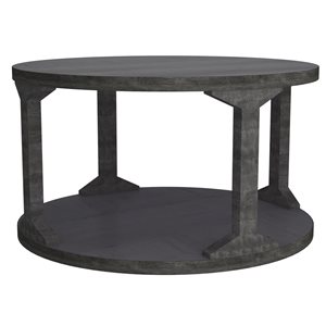 !nspire Rustic Modern Solid Wood Coffee Table in Distressed Grey