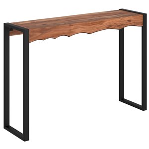 !nspire Natural Rustic Solid Wood and Iron Console Table