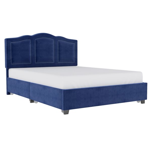Lit D'angle Plateau En Velours Crème VidaXL - Tête De Lit Murale Moderne - Pour Matelas 90x190 Cm