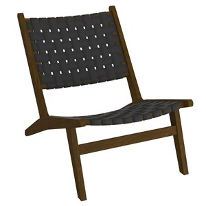 Chaise d'appoint moderne par WHI en similicuir gris