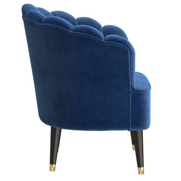 !nspire Modern Blue Velvet Accent Chair 403586BL RONA