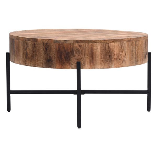 Table basse contemporaine en bois massif par !nspire, naturel