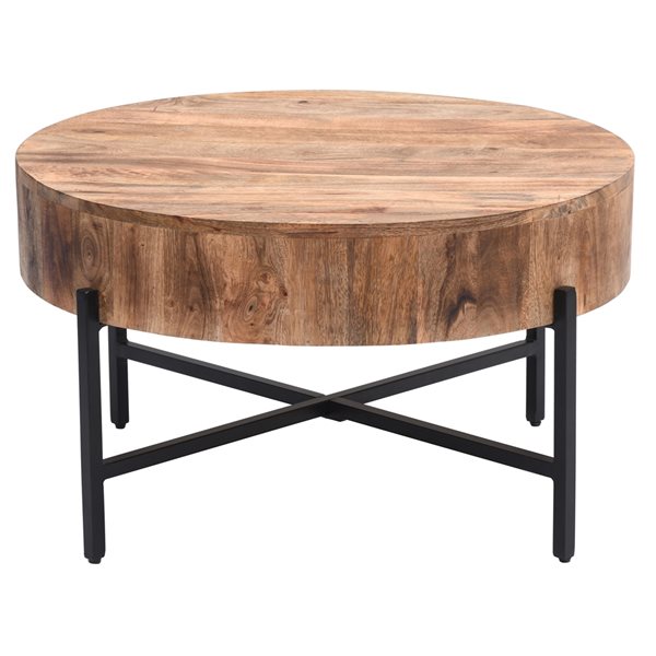 Table basse contemporaine en bois massif par !nspire, naturel