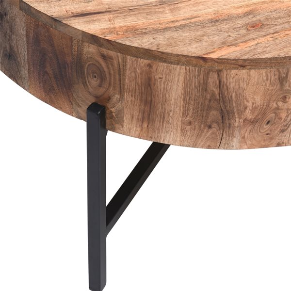 Table basse contemporaine en bois massif par !nspire, naturel