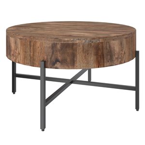 Table basse contemporaine en bois massif par !nspire, naturel