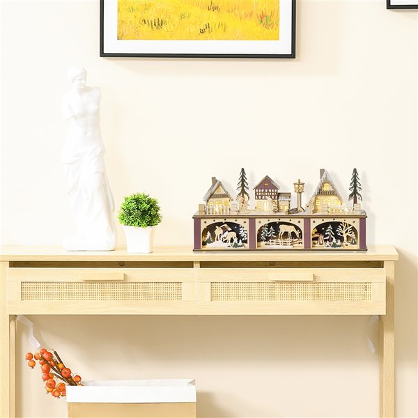 Prelit Christmas Village Winter Wonderland with LED Lights 830517V00ND RONA