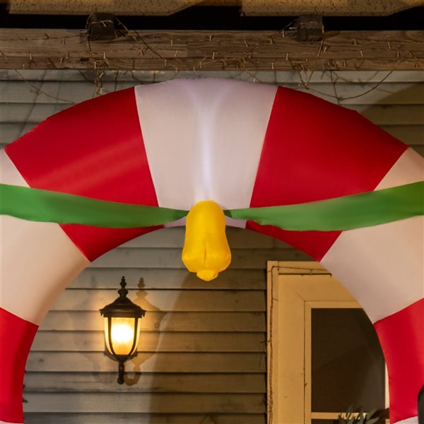 Outsunny 9-ft Inflatable Christmas Candy Archway with LED