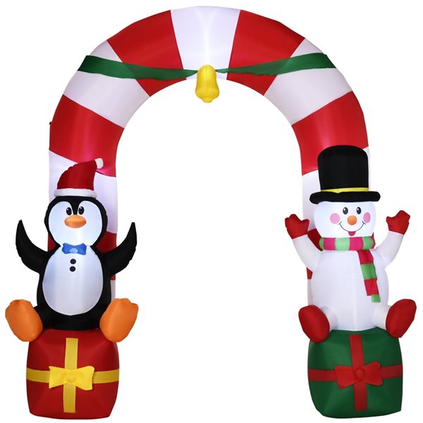 Outsunny 9-ft Inflatable Christmas Candy Archway with LED