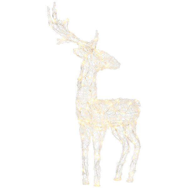 Outsunny Outdoor Christmas Decoration Light Up Reindeer Decor 844 ...