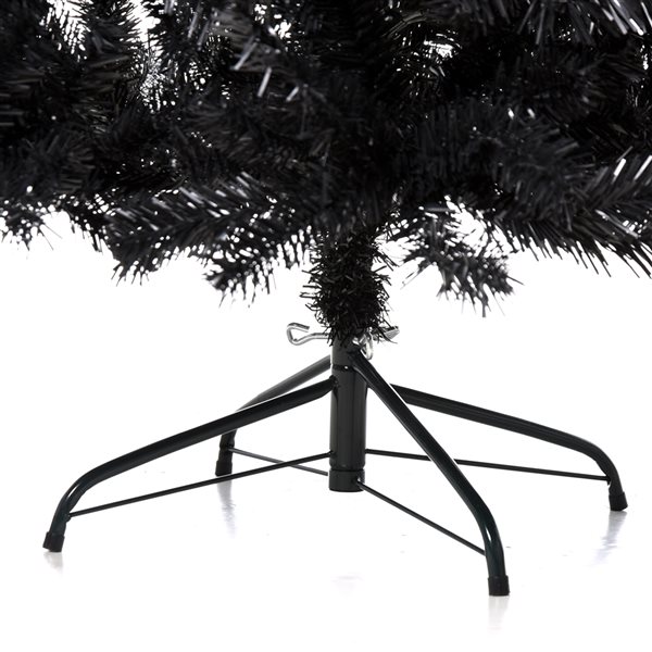 Arbre de Noël artificiel de 6 pi noir automatique par HOMCOM