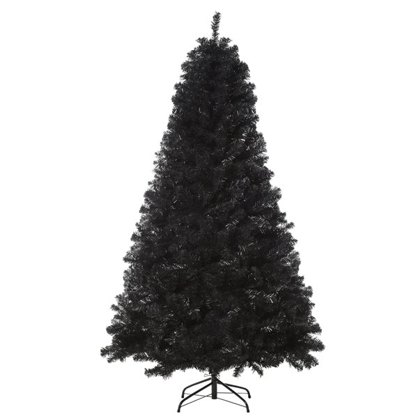 Arbre de Noël artificiel de 6 pi noir automatique par HOMCOM