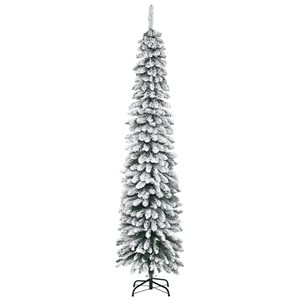 Arbre de Noël artificiel de 7 pi avec flocons de neige avec décoration par HOMCOM