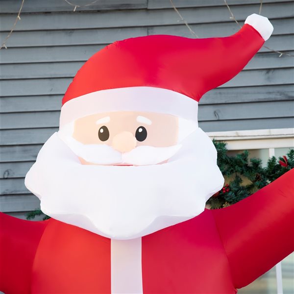 Outsunny 8-ft Inflatable Christmas Santa Claus with LED