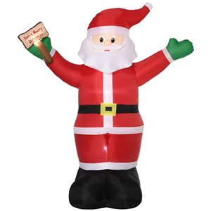 Outsunny 8-ft Inflatable Christmas Santa Claus with LED