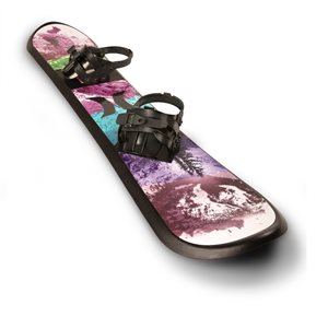 Hurley 48" Beginner Snowboard with Premium Bindings and Mountain Design