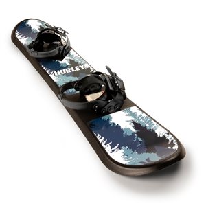Hurley 48" Beginner Snowboard with Premium Bindings and Blue Mountain Design