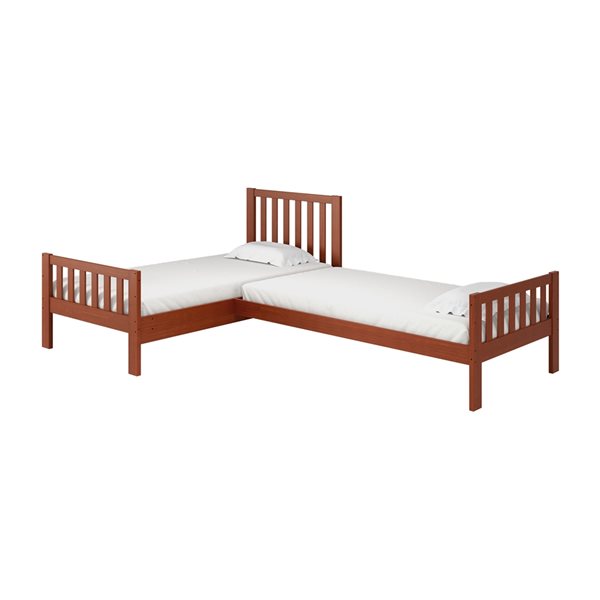 Alaterre Aurora Chestnut LShaped Twin Frame Bed AJAU1170 RONA