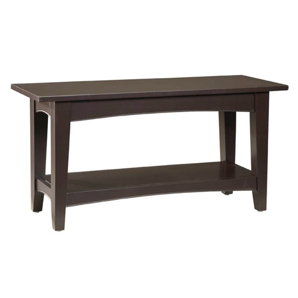 Alaterre Shaker Cottage Rustic Chocolate Accent Bench ASCA03CL RONA