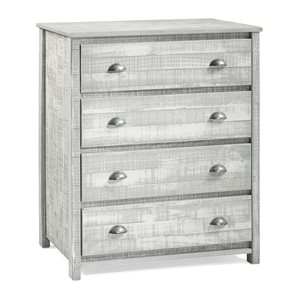 Alaterre Rustic Dove Grey Pine 4-Drawer Standard Chest